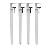 Adjustable Metal Table Legs for DIY Coffee Table & Console, Iron Desk Legs, No Punching Design, Durable, Protects Desktop, Modern White