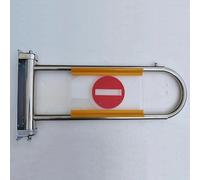 Adjustable Metal Ticket Inspection Barrier, Transfer Gate for Parks & Scenic Areas, Set of 2 Silver & Yellow Walkway Barriers, Safety Gate for Crowd Control
