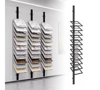 Adjustable Metal Tile Display Rack - Wall Mounted & Floor rage for Ceramic/Wood Samples - Space-Saving Push-Pull Design Perfect for Showrooms & Home Decor