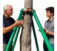 Adjustable Metal Tree Support Staking/Post, Sturdy Tree Straightening Kits for Solid Tree Support Hurricane Proof, 1 2 3 Meter Tall Tree Stake Kit with Fixator(1.8m/5.9ft)