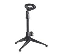 Adjustable Microphone Tripod Stand Pods Casting Portable Desktop Holder Metal Base Lightweight Microphone Stand for Live Streaming