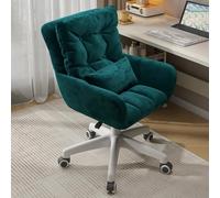 Adjustable Mid Back Desk Chair with Soft Arms - Rolling Office Chair for Small Spaces, Swivel Gaming & Vanity Chair, Comfortable Home Office Seating