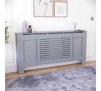 (Adjustable) Milton Radiator Cover Cabinet Vents Dark Grey