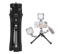 Adjustable Mini Camera Tripod, Aluminum Alloy with 4 Levels Height, 1/4 Inch Screw Hole, Compact Lightweight for DSLR Camcorder Projector, Load Up to 5kg, Stable Base