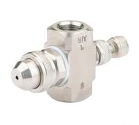 Adjustable Mist Nozzle，High Pressure Spray Tip，304 Stainless Steel，External MIXs Air Atomizing，2-3m Range，for Humidification，Cooling，Dust Control(D)