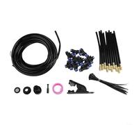 Adjustable Misting System for Garden Use with Interchangeable Tees Sprinklers and Cable Ties to Support Scalable Layout (15m)