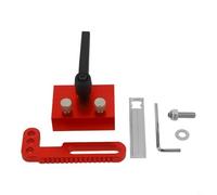 Adjustable Miter Track Stop with Flip Fence for Woodworking, Compatible with Table Saws, Router Tables and for CNC Machines, Red or Black Color(Red)