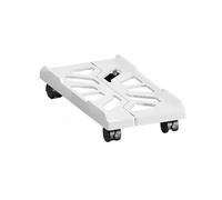 Adjustable Mobile CPU Stand - Black & White Under Desk Computer Tower Stand with 4 Swivel Wheels Ventilated Design for Optimal Airflow Fits Most CPU Hosts.