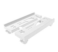 Adjustable Mobile CPU Stand, Ventilated Computer Tower Stand PC Tower Stand with 4 Caster Wheels Fits Most PC, Under Desk CPU Holder PC Floor Cart PC Riser for Gamers and Students (White)