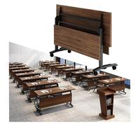 Adjustable Mobile Folding Conference Table Flip Top Rolling Seminar Table with Caster Wheels 120x60 cm Ideal for Meetings Training Sessions & Events (1pc)