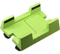 Adjustable Mobile PC Stand with Wheels - Rolling CPU Holder for Carpet Fits Towers 5-9 Inches Wide - Green Desktop Tower Support