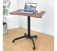 Adjustable Mobile Podium with 4 Wheels Portable Laptop Stand for Church SitStand Pulpit Walnut Black Desk for Easy Use and Mobility Perfect for Hosts