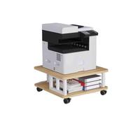 Adjustable Mobile Printer Stand with Storage Rolling Multifunctional Printer Cart Large Copy Rack for Office Desk Convenient Printer Shelf (Yellow)