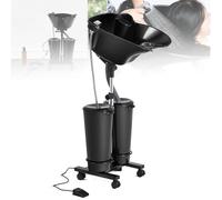 Adjustable Mobile Salon Basin - Portable Shampoo Sink with Electric Pump and 2 Buckets for Elderly, Pregnant Women, and Wheelchair Users
