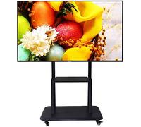 Adjustable Mobile TV Floor Stand for 40-100" Screens Heavy-Duty Rolling Cart with Height Control Perfect for Large Screen TVs Easy to Move and Setup