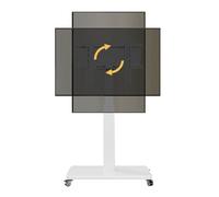 Adjustable Mobile TV Stand with 90-Degree Rotation, Supports 26-80 Inch TVs Up to 80kg, Ideal for Living Room