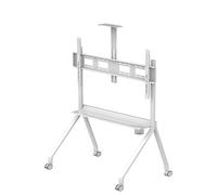 Adjustable Mobile TV Stand with Lockable Wheels Portable Whiteboard Stand for Classrooms & Offices Fits 55-120 inch Screens Height Adjustable Rolling Cart