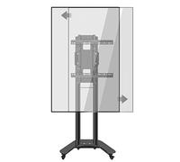Adjustable Mobile TV Stand with Locking Wheels Swivel Rolling Cart for 32"-60" LCD LED OLED Screens Vertical Hanging Mount Perfect for Home & Office Use