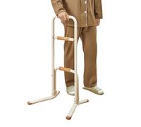Adjustable Mobility Walker - Lightweight Aluminum Alloy Standing Aid for Bathroom, Bedside & Sofa Transfers - Tool-Free Assembly, Anti-Slip Grip Design
