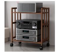 Adjustable Modern AV Stand with Wooden Shelves, Multi-Function Floor-Standing TV Cabinet, Corner Stereo Rack, Open Storage for Home Theater Components