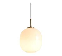 Adjustable Modern Glass Pendant Lighting Ceiling Lights Milky White Round Lampshade Bedroom Chandelier - Minimalist Fixtures Bedside Hanging Pendant Lamp Illumination