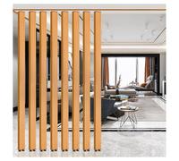 Adjustable Modern Wood Slats Room Divider Stylish Partition for Studio Apartment & Living Room 170cm/66.9in High Ideal for Dining Room & Beauty Salon (4 Panels)