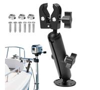 Adjustable Motor Clamp, Trolling Stabilizer Bracket Set, 2.44x9.44 Inches with Non Slip Grip, Heavy Duty Marine Support Build, Rugged Outdoor Utility Design for Fishing Kayak Use