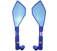 Adjustable Motorbike Rearview Mirrors For Kawasaki Z900 Z1000 Z650 Z125 Z 900 1000 650 125 Adjustable Side Rear View Mirror Motorbike Bar End Mirrors 1 Pair(Blue)