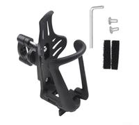 Adjustable Motorcycle Cup Holder for Handlebar - Nylon Construction Fits Bottles of Various Sizes Black For Bike Water Bottle Mount Having Tube Clamp Aluminum