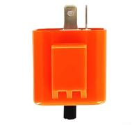 Adjustable Motorcycle Flasher For Relay 12V 2-Pin LED Turn | Signal Indicator with Variable for flash Rate 50-200 BPM for Custom Signaling Orange ABS Housing