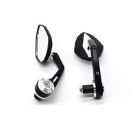 Adjustable Motorcycle Handlebars Bar End Mirrors For Aprilia Pegaso 650 SR 50 RS660 RX125 Rear View Mirror Side Mirrors Motorbike Bar End Mirrors 1 Pair(Silver)