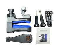 Adjustable Motorcycle Helmet Chin Mount with Centered POV for Professional Quality Footage, Fits All Helmets 10-32mm, 270° Dual-axis Adjustment, Anti-slip Silicone Layer