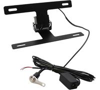 Adjustable Motorcycle License Plate Holder, Motorcycle Fender Mount Bracket Eliminator Kit, Durable Metal Motorcycle Fold License Plate Flipper