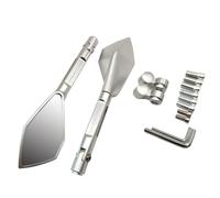 Adjustable Motorcycle Rear View Side Mirror For WR250R WR250X WR450 Wr 450 F SEROW 225 250 Side Wing Mirror Motorbike Bar End Mirrors 1 Pair(Silver)
