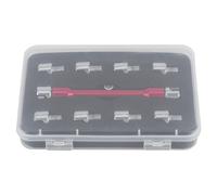 Adjustable Motorcycle Spoke Wrench CNC Spanner Set 5.0-6.8 Length Easy Disassembly for Motorcycle Owners Aluminum and Iron Material (C(red))