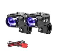 Adjustable Motorcycle Spotlights 12V 24V Auxiliary Headlight 90W 100W LED Motorcycle Spot Light Devil Eye Flash Fog Lamp For Dirt Bike Truck Car(2pcs B Light 100W)