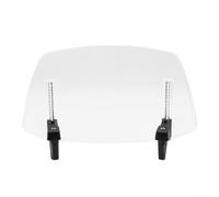 Adjustable Motorcycle Wind Shield Attachment, 30 x 19 cm, Made of ABS with Clip, Height-Adjustable Wind Deflector for Improved Wind Protection and Reduced Air Turbulence, for Suzuki DL1050, White/Grey