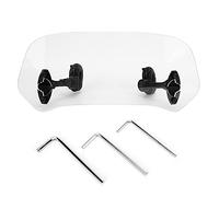 Adjustable Motorcycle Windshield Extension, Acrylic Deflector, Clear or Tawny ABS Screen, Universal Fit - Enhanced Wind Protection, Noise Reduction, Easy Installation for Riders (Transparent)