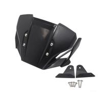 Adjustable Motorcycle Windshield Windscreen for Honda CB650R 2019-2023, PC Plastic CNC Aluminum Front Wind Deflector Screen, Black Red Blue(Black)