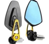 Adjustable motorcycles mirror 1 Pair 7/8" 22mm Motorcycle Rearview Mirrors Universal Scooter Bar End Handlebar Mirror Rear View Accessories Motorcycle mirrors(Golden)