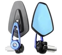 Adjustable motorcycles mirror 1 Pair 7/8" 22mm Motorcycle Rearview Mirrors Universal Scooter Bar End Handlebar Mirror Rear View Accessories Motorcycle mirrors(Blue)