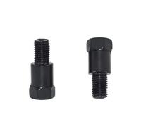 Adjustable motorcycles mirror 1pc 8mm 10mm Mirror Adapter Black Silver Metal Rearview Bolt Screw Thread Conversion Motorbike Clockwise Motorcycle mirrors(1PC M10RR)