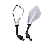 Adjustable motorcycles mirror For ATV Motorcycle Mirrors Red M10 ABS Rearview Scooter E-Bike Dirt Bike Rear View HD Side Mirror Motorcycle mirrors(Silver)