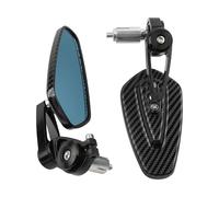 Adjustable motorcycles mirror Motorcycle 360 Rotation Rearview Mirror Handlebar Modified Inverted Carbon Fiber Pattern Rear Moto Accessories Motorcycle mirrors(Black)