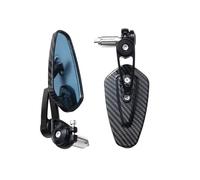 Adjustable motorcycles mirror Universal Motorcycle Rearview Mirror Carbon Fiber Pattern Handlebar Modified Inverted Rear Motorbike Accessories Motorcycle mirrors(Black)