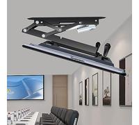 Adjustable Motorized Ceiling TV Mount Bracket - Remote Controlled Hidden Folding TV Lift for 32-70 inch TVs, Teles Electric Wall Mount with Switch Control