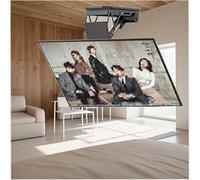 Adjustable Motorized TV Mount, Ceiling Drop Down Hidden Electric Lift for 32-90 inch, Telescopic Auto Lifting with 0-85° Tilt, Remote Controlled