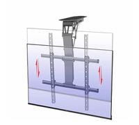 Adjustable Motorized TV Mount, Ceiling Drop Down Hidden Electric Lift for 32-90 inch, Telescopic Auto Lifting with 0-85° Tilt, Remote Controlled