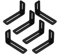 Adjustable Mounting Bracket with 2 Slots, 6 Pieces L-Shaped Furniture Corner Bracket Corner Connectors, 90 Degree Adjustable Angle Right Angle Brackets, (101+60) x30mm/Thickness 3mm