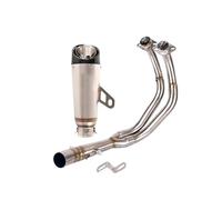Adjustable Muffler Silencer For MT07 FZ07 R7 2022 Exhaust Slip On Muffler Tail Pipe Front Connect Tube Stainless Steel